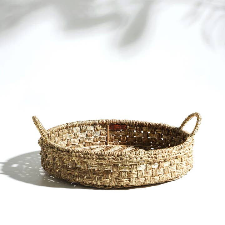 Plateau à brunch Inayat Moonj, doré et Moonj, moyen pour la vente par Sirohi