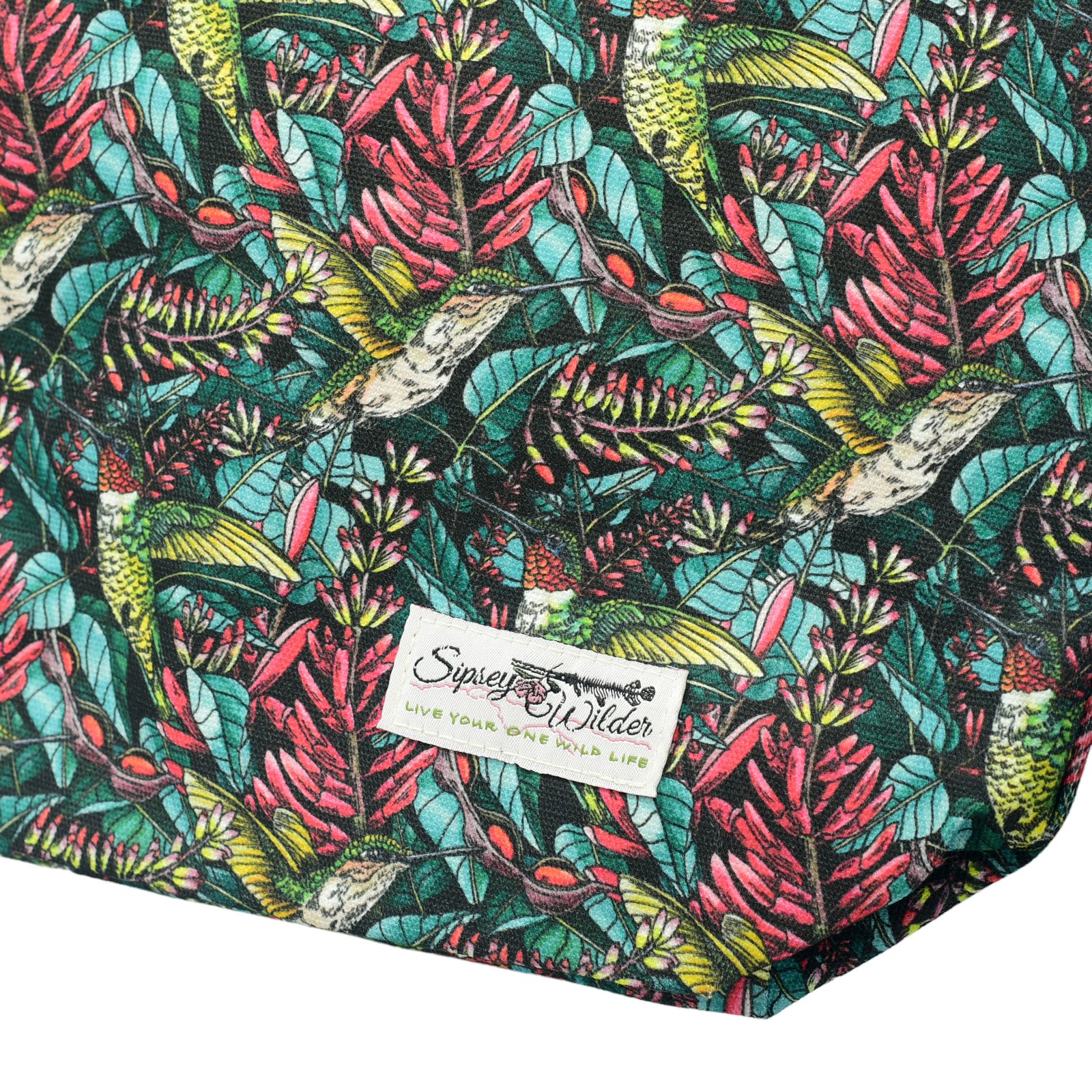 Sipsey Wilder - Wholesale Grocery/Shopping Bag - Flying Jewels Hummingbirds Canvas Shopping Tote3