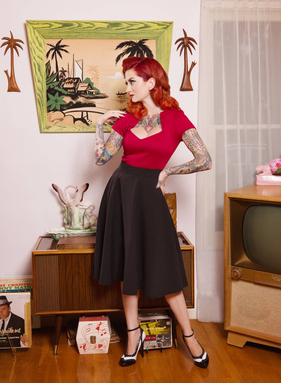 Steady Clothing - Wholesale Skirt - Women's - Pocket High Waist Thrills Skirt in Black2