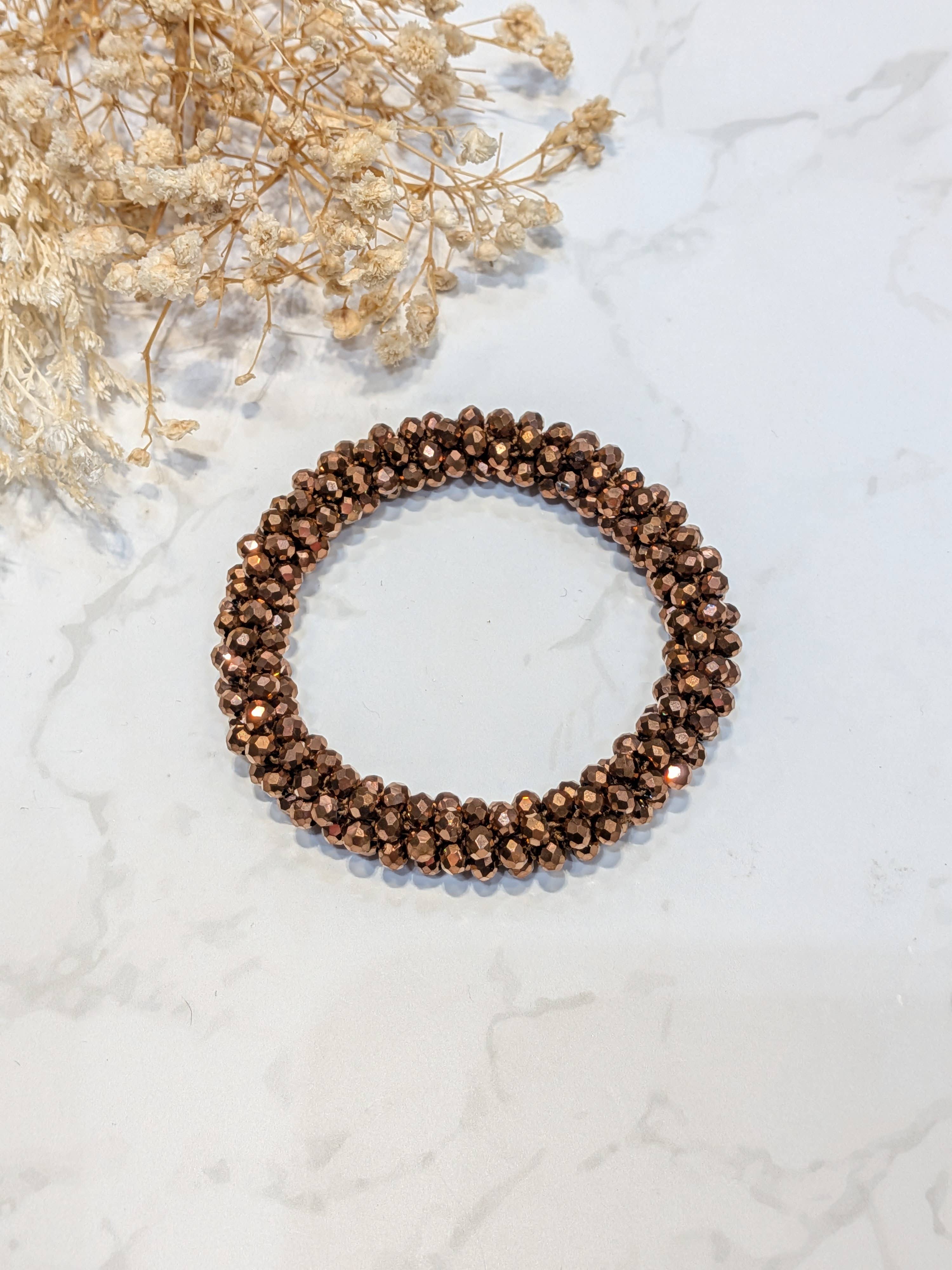 LOLO & YAYA - Wholesale Link & Chain Bracelet - Black-tone crystal effect bracelet22