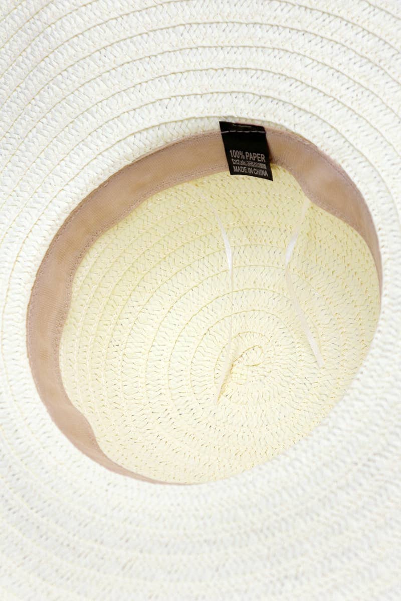 Cap Zone - Wholesale Straw Hat - Women's - Thin Light-Weight Floppy Straw Beach Sun Hat14