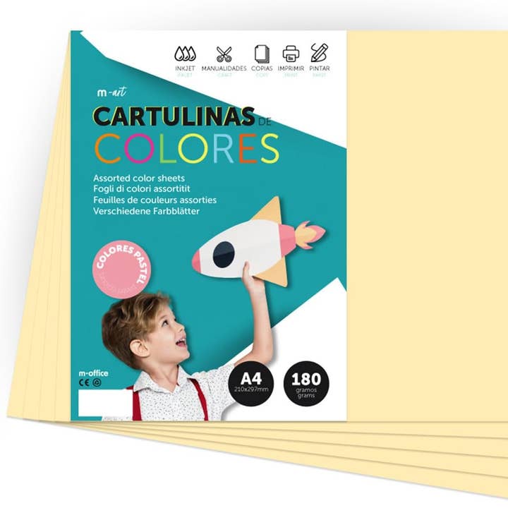 Intense A4 Cardboard 180gr for Crafts m-office 1000h for wholesale by MEDEL OFFICE