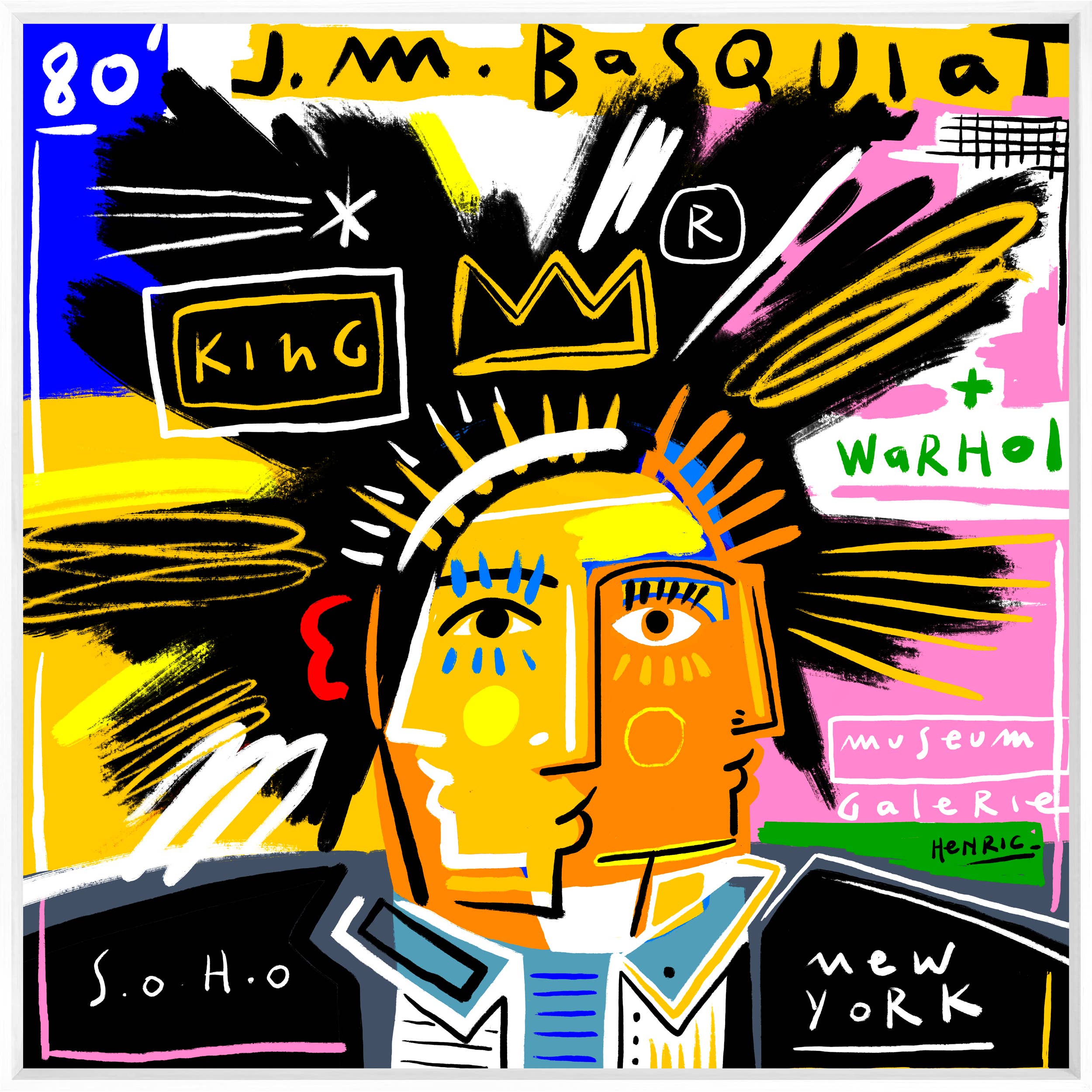 Atelier Contemporain - Wholesale Art Print - Fine Art Print - "Basquiat" - J-P Henric3