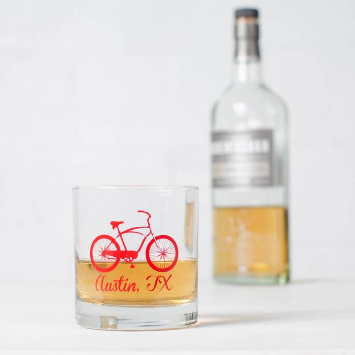 Vital Industries - Vente Verres à cocktail/alcool - Nom Drop Vélo Rocks Verre, Bike Old Fashioned2
