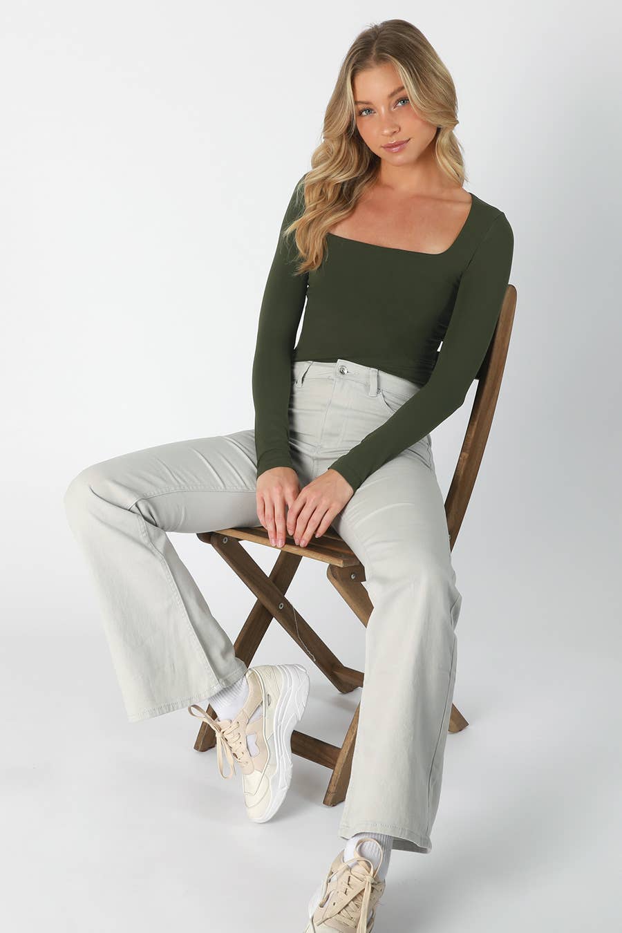 NIKIBIKI – wholesale Knit top – Women's – NS8312- Square Neck Ls Top11