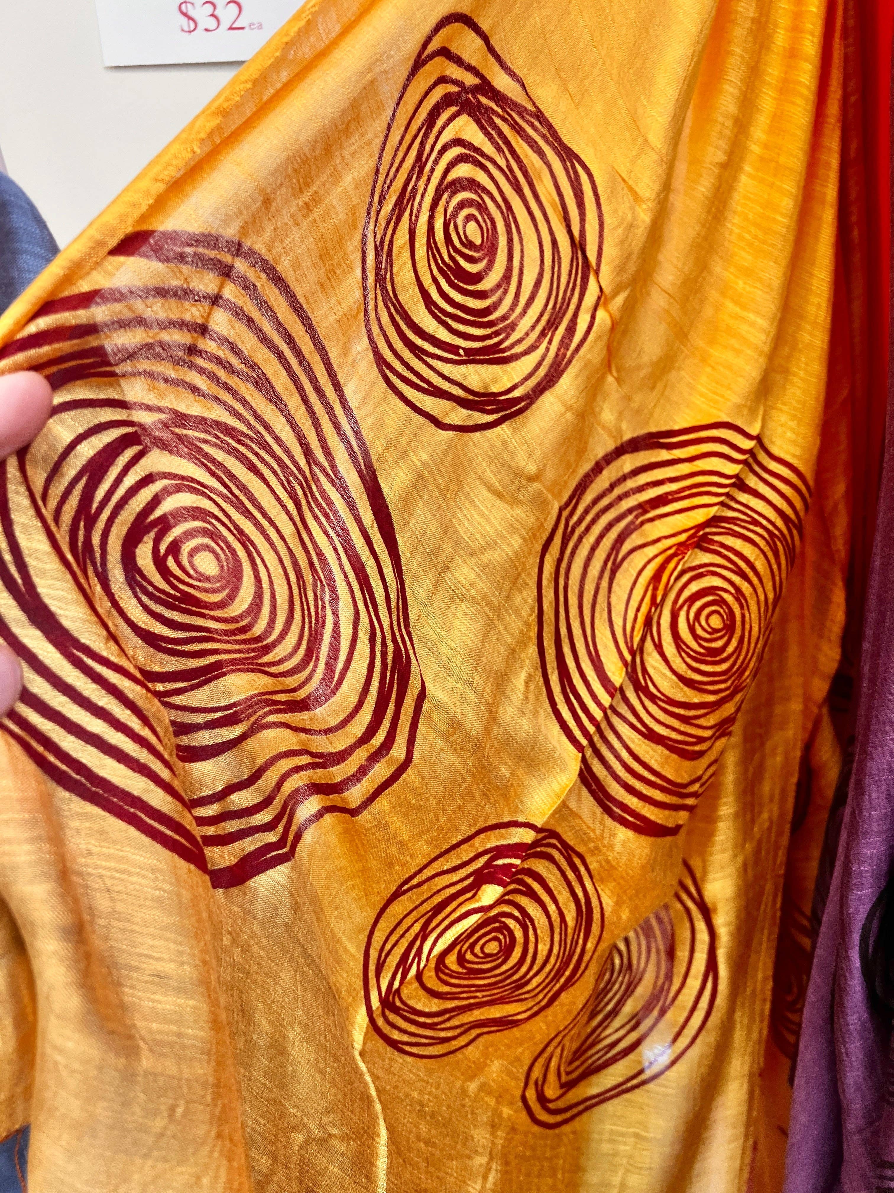 Wooven - Wholesale Scarf - Women's - Screen Printed Silk Blend Scarves in 13 colors and patterns, hand printed in Vietnam9