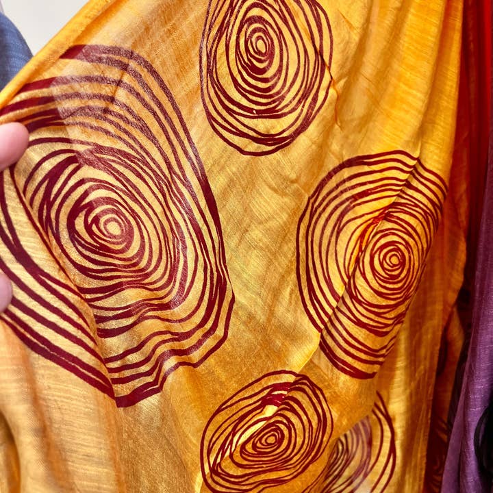 Wooven - Wholesale Scarf - Women's - Screen Printed Silk Blend Scarves in 13 colors and patterns, hand printed in Vietnam9