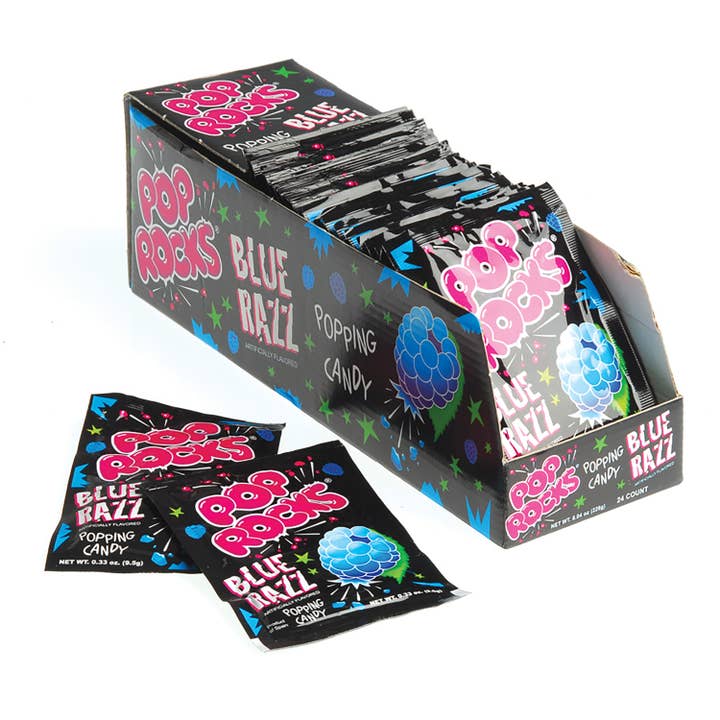 US Toy Company - Wholesale Hard Candy - Pop Rocks-Blue Razz Candy 24-unit Display