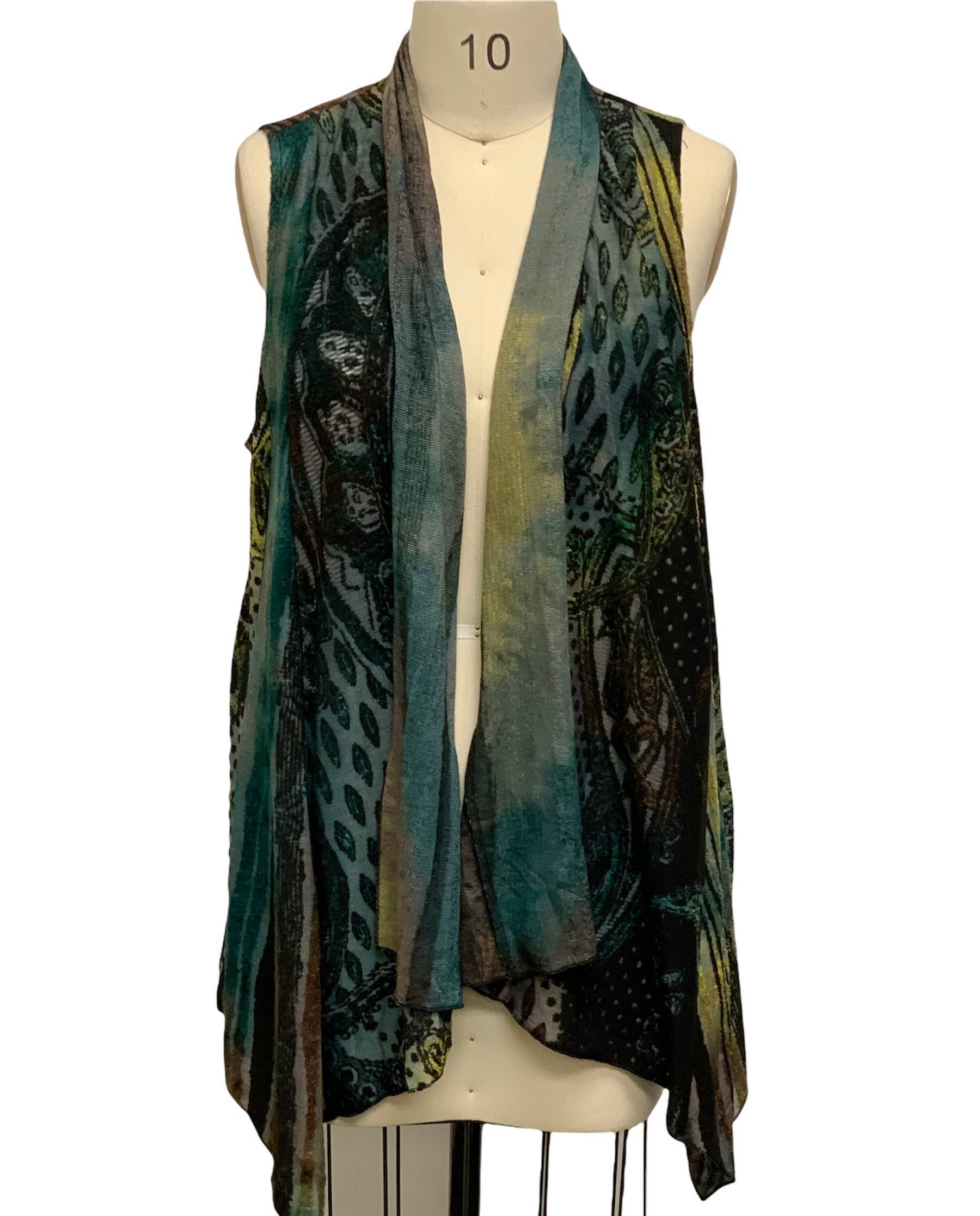 Kamana – wholesale Kimono – Women's – Jungle Safari Leopard Open Front Kimono Vest KV81500