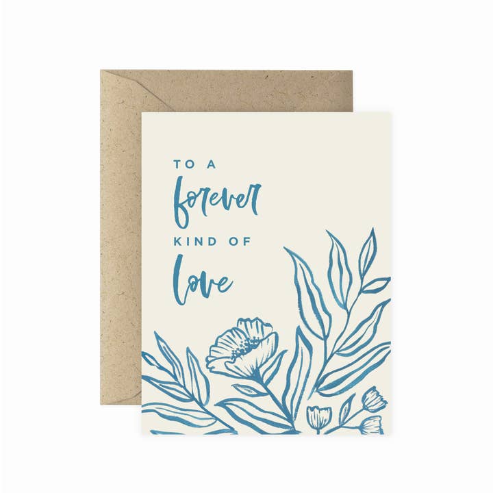 Carte de vœux Forever Love | Félicitations pour le mariage pour la vente par Paper Anchor Co.