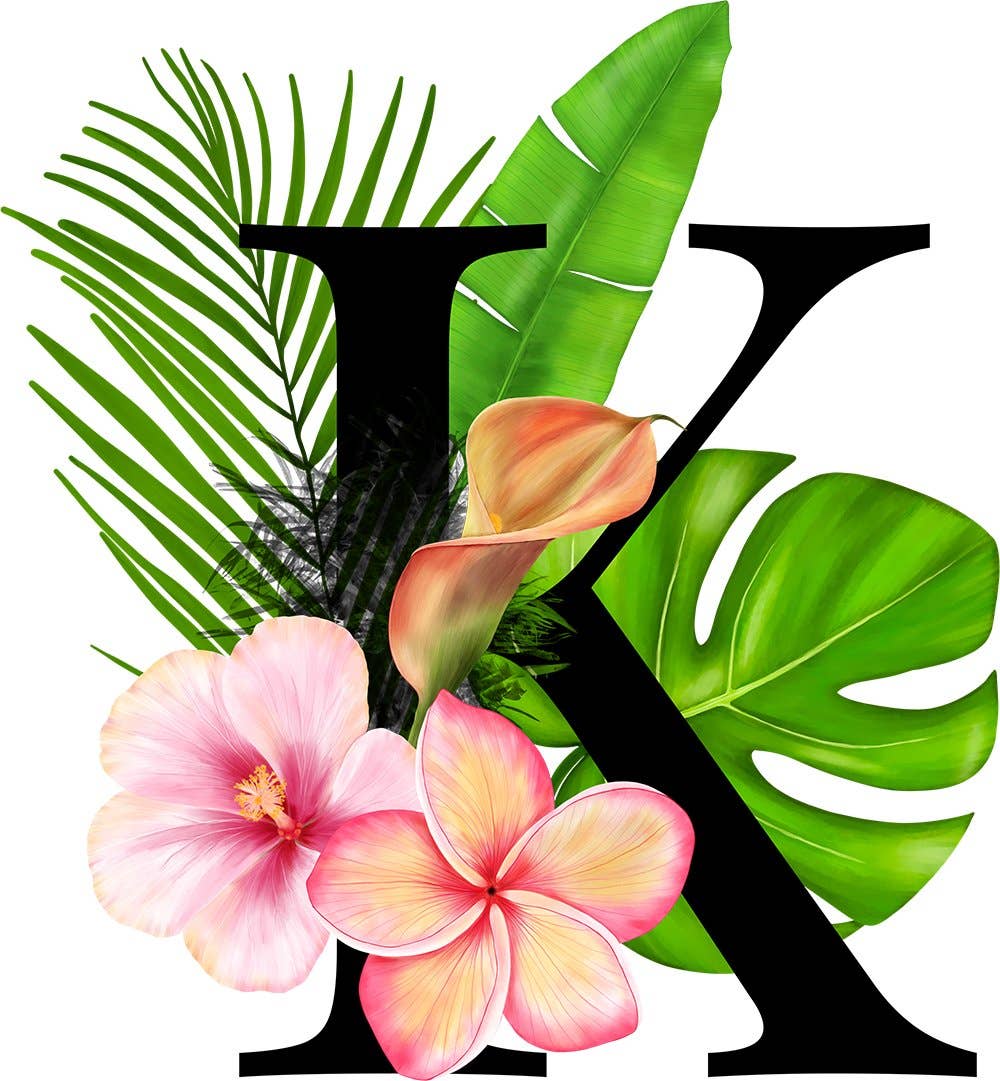 Mason Jar Merchant – Großhandel Trinkglas/Tasse – Einmachglas-Tumbler mit tropischem Monogramm10