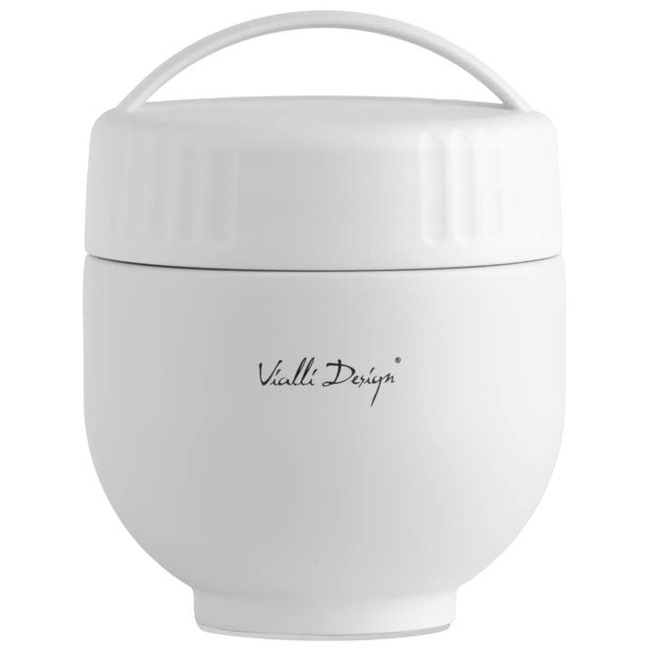 Thermoskanne für Mittagessen mit Behälter und Löffel 680ml FUORI weiß für den Großhandel von Kulig Sp. z o.o.