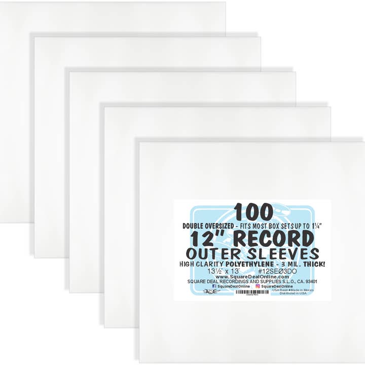 Square Deal Recordings & Supplies - Wholesale Music accessory - 12" Double Oversize LP Record Outer Sleeves For Box Sets7