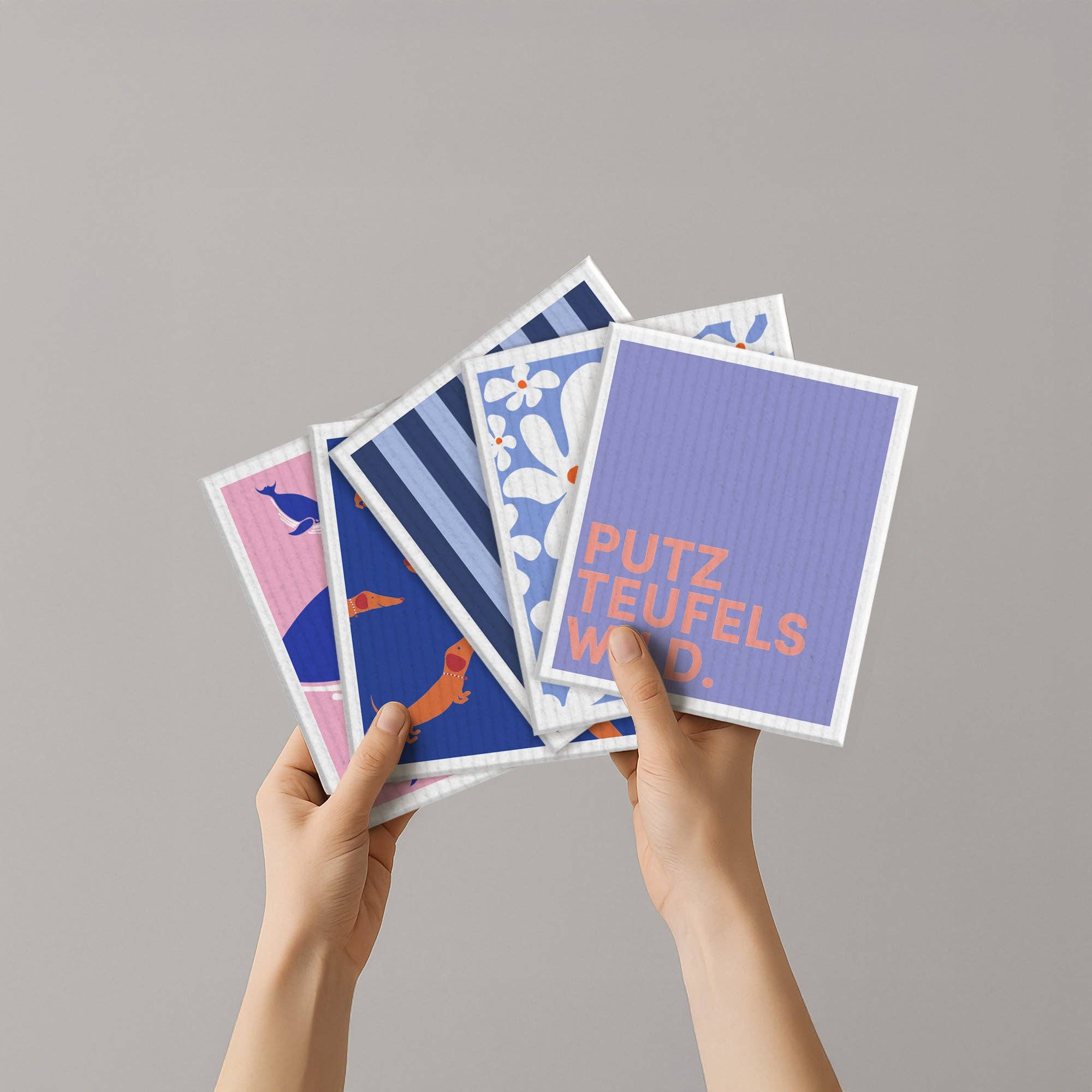 Naturbedacht - Wholesale Dishcloth - Sponge cloth - Saying - Cleaning devil wild - No. 25