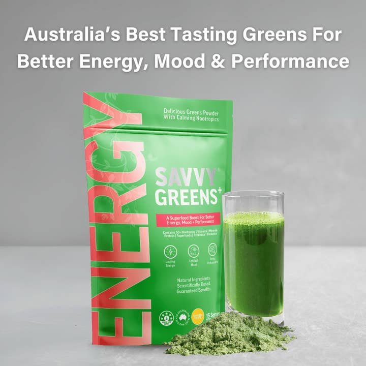 SAVVY BEVERAGES - Wholesale Protein/superfood powder - Superfood GREENS with Energising Nootropic Ingredients4