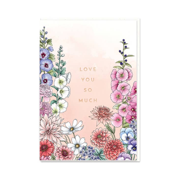 Wildflowers Love You Card for wholesale by Typoflora