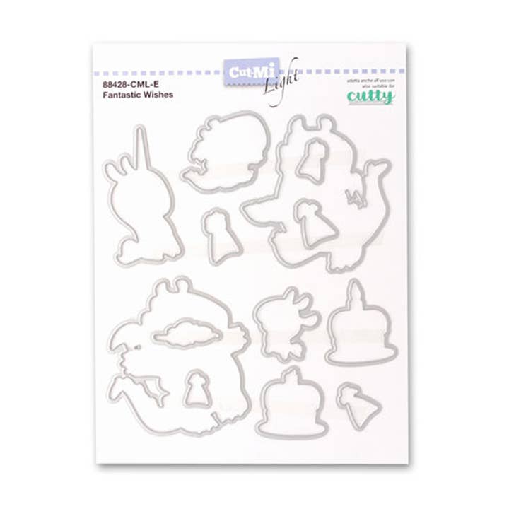 Thin dies for Fantastic Wishes stamps for wholesale by Impronte D'Autore