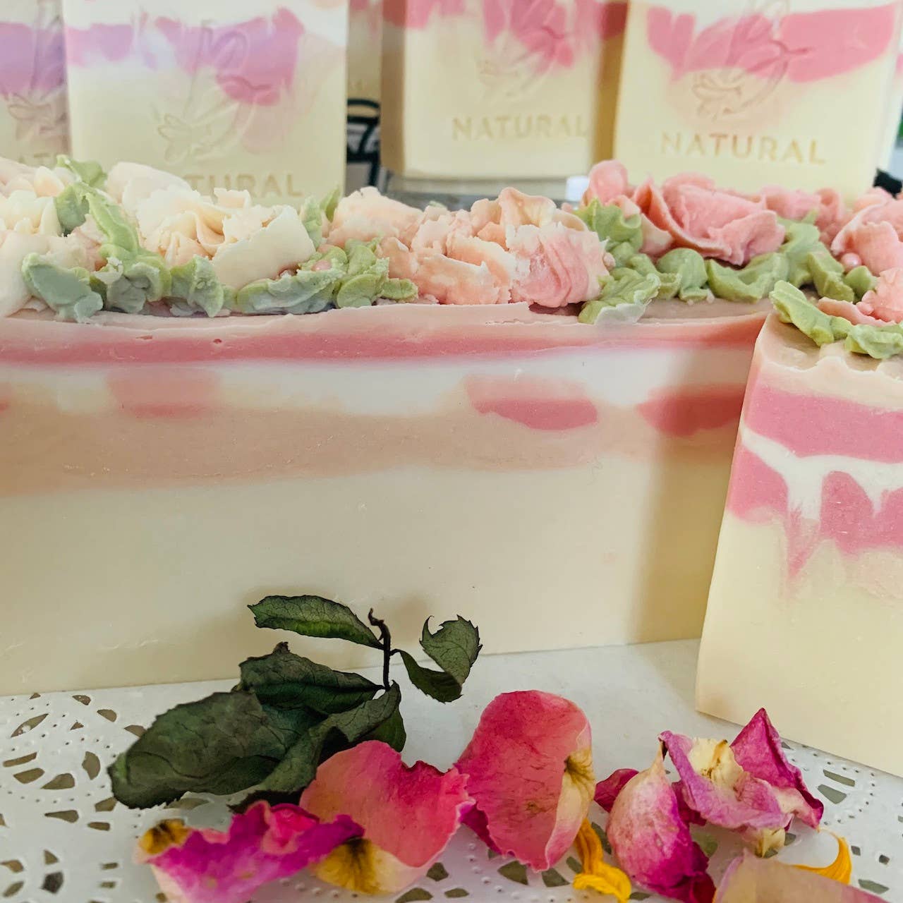 B.NATURAL - Wholesale Bar Soap - Honey Rose | Designer Bath Bar3