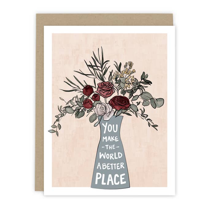 Tarjeta de felicitación You Make the World a Better Place, gracias para venta al por mayor de 7th & Palm