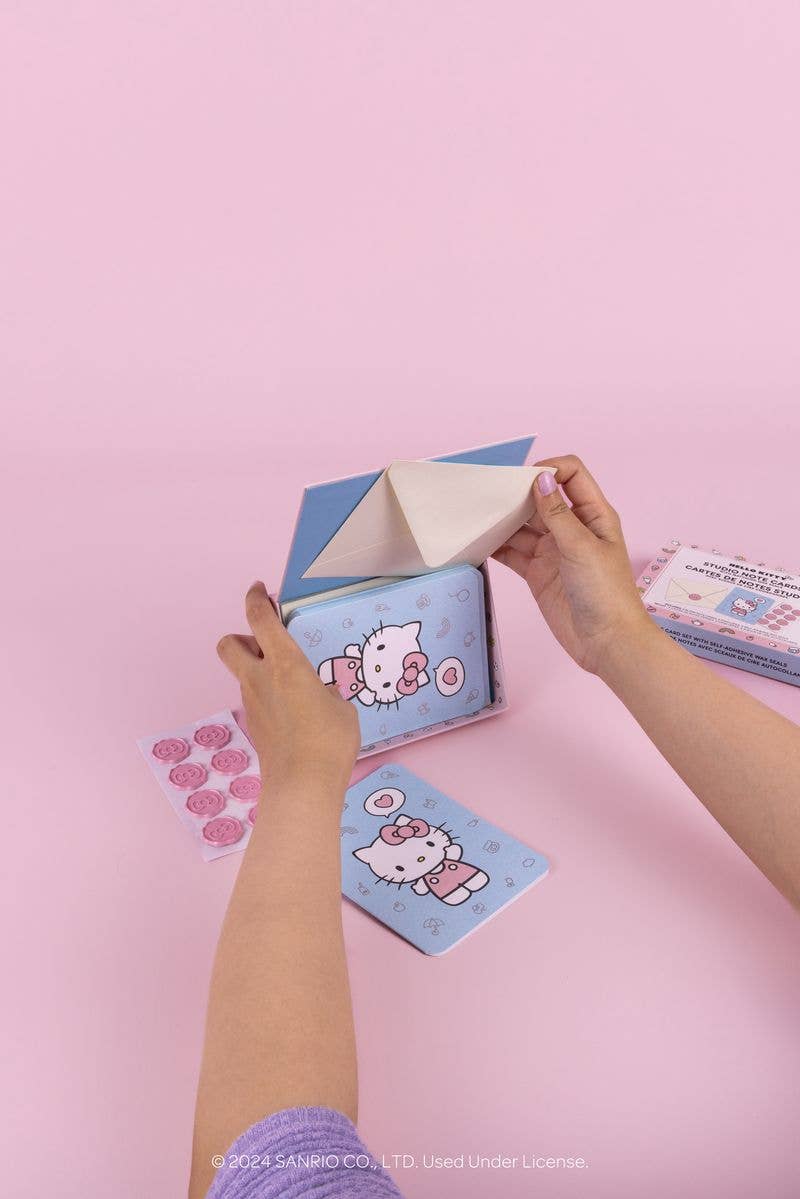 Studio Oh! - Wholesale Stationery/Notecard Set - Hello Kitty Classic Pink Studio Note Cards4