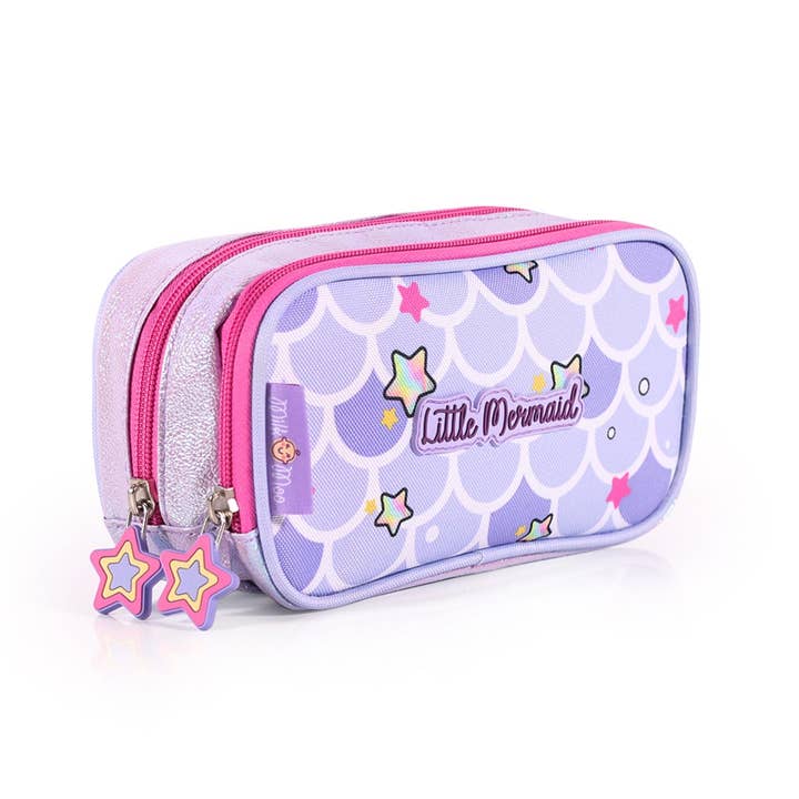 Milk&Moo Double Compartment Pencil Case Glittering Mermaid for wholesale by Biggbrands GmbH