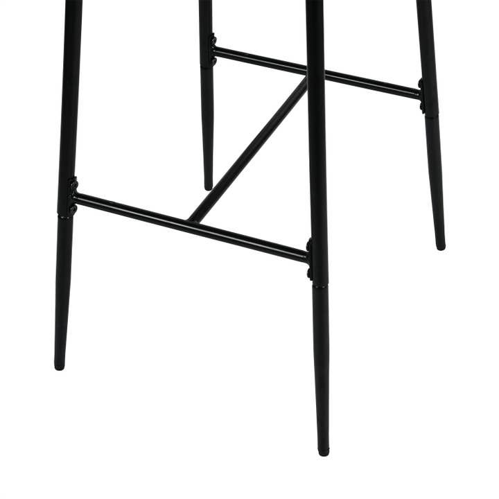 HOMYCASA DESIGN INC - Wholesale Stool - Industrial Bar Stool with Cognac Faux Leather Upholstery