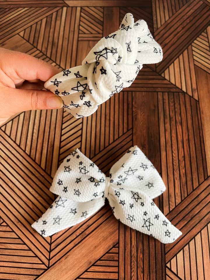 Matching Headband & Bow- Stars for wholesale by TeachCreateExplore