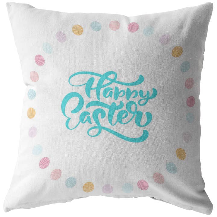 Oreiller de Pâques, oreiller œuf de Pâques, décor de printemps, coussin de Pâques pour décoration de salon de printemps pour la vente par Caliberry Home Goods