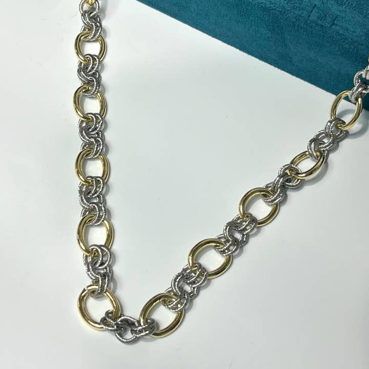 Ovalo Dual Tone Gold & Silver Chain for wholesale by Koda Wearables