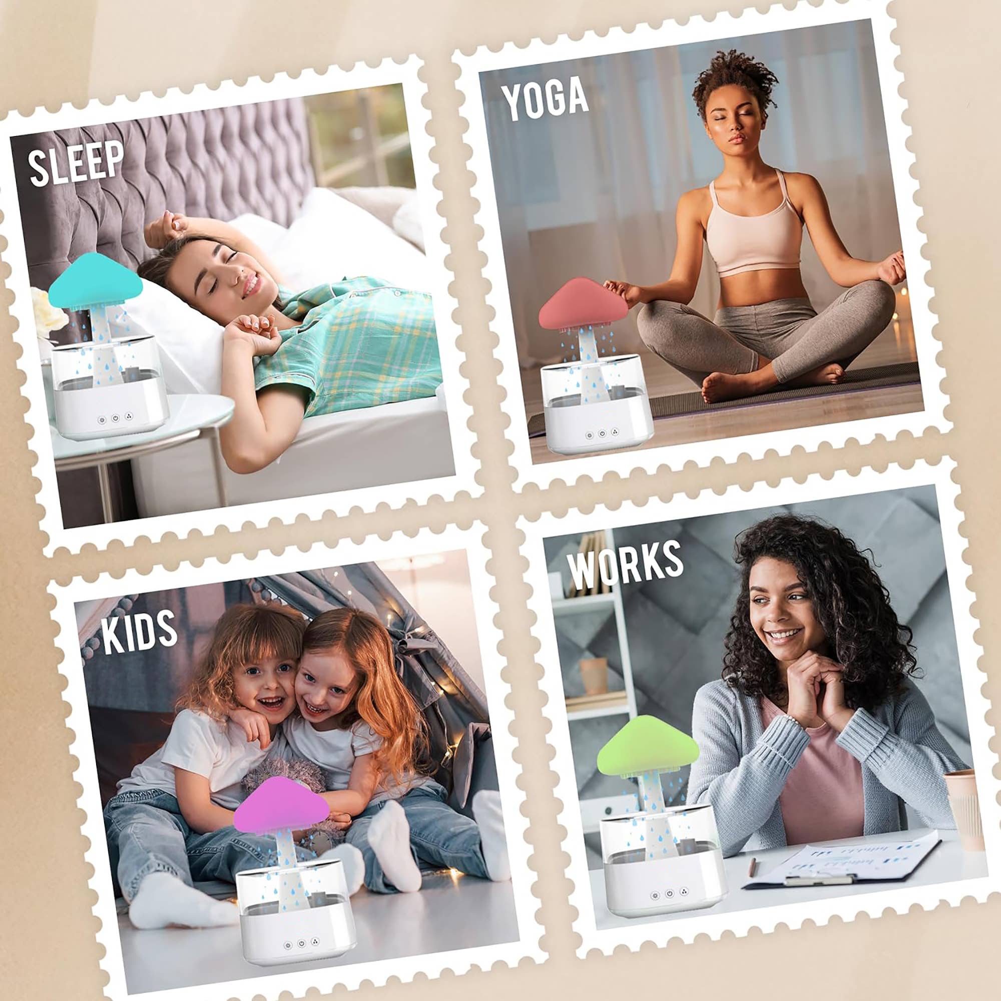 GoLiveAi - Wholesale Electronic Diffuser - 1 Raincloud Humidifier Large Coin and 1 Portable Humidifier 4