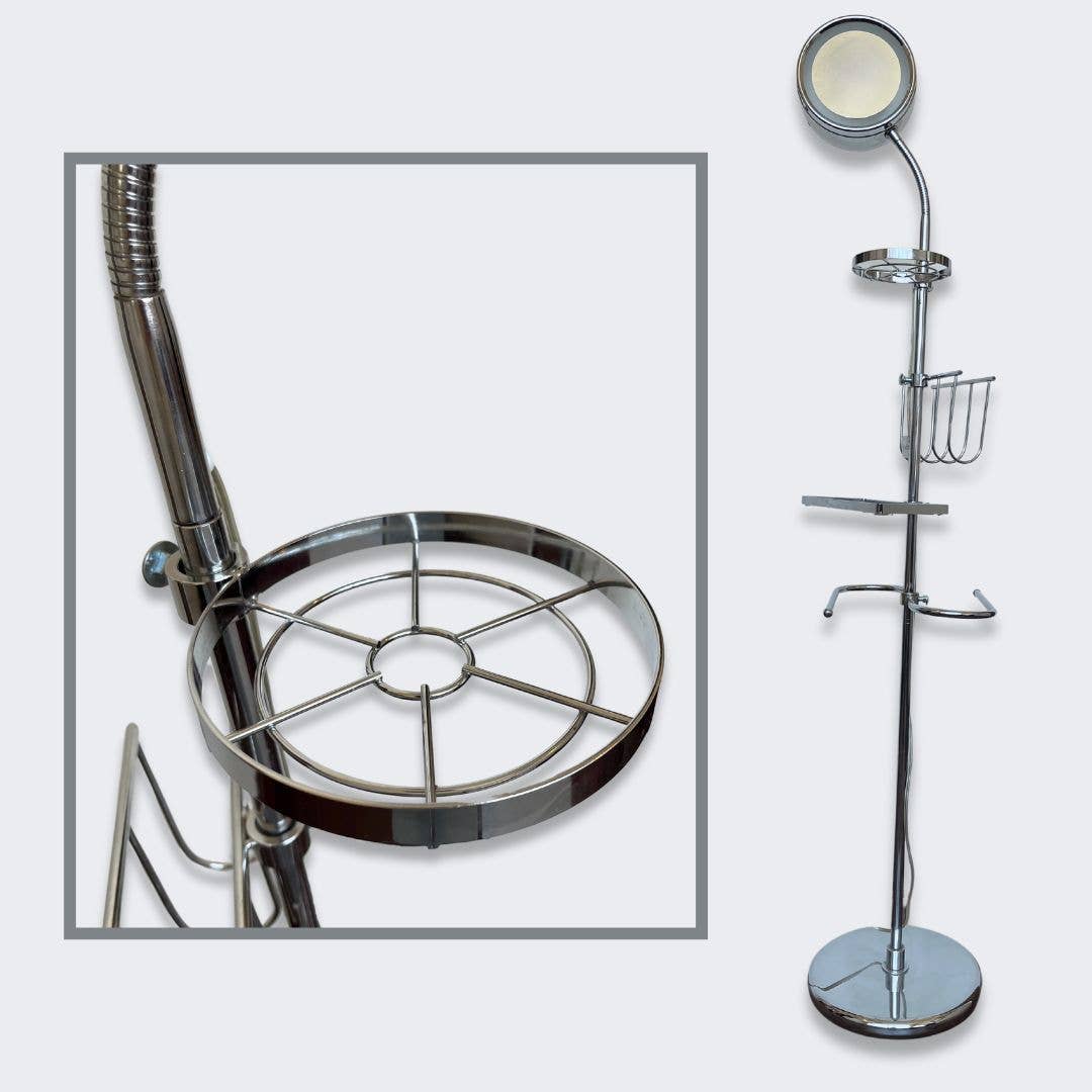 Rucci Professional – wholesale Sminkspegel – Rucci Professional golvstående spegel med belysning och 10x förstoring2