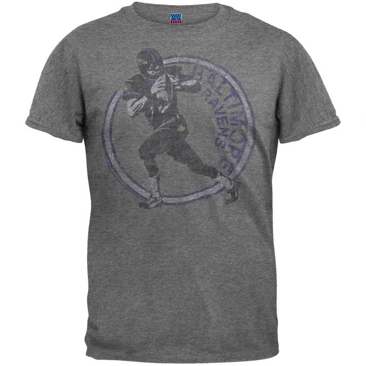 Official Store - Wholesale Screen Printed T-Shirt - Men's - Baltimore Ravens - Vintage Quarterback Men's Soft T Shirt