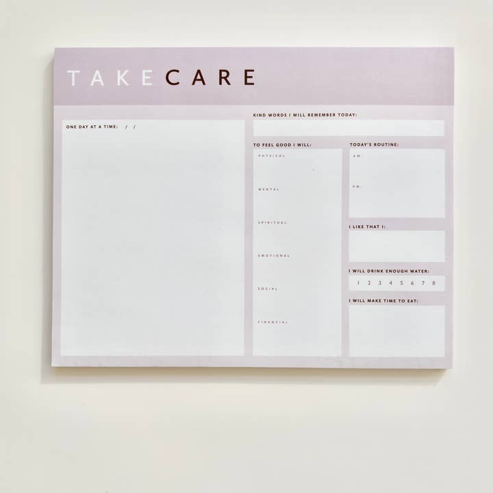 coux coux creative - Wholesale Notepad - Take Care Notepad (Large)2