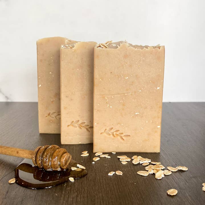 Milk, Oats and Honey bar soap for wholesale by Love Elise Soap Company