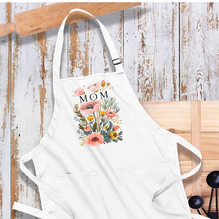 Moederdag schort met bloemen voor mama voor wholesale door Avery Lane Gifts