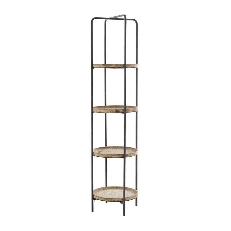 Will's Company - Wholesale Free Standing Shelf - 3 or 4 Tiered Standing Metal & Wood Shelf Unit - 2 options1
