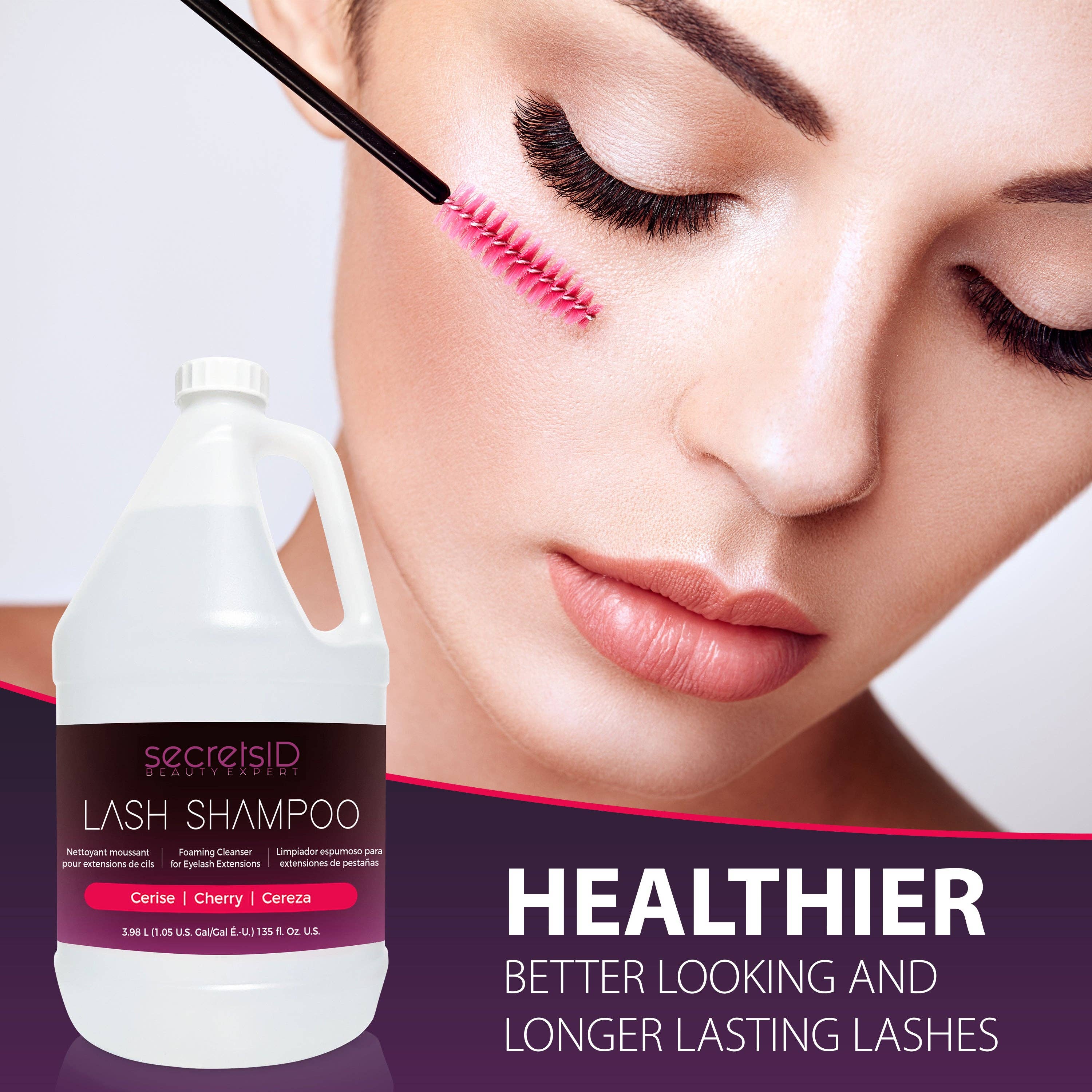 SecretsID - Wholesale Eyelash/Brow Serum - Foaming Lash Shampoo Bulk 1 Gallon Size - Cherry Scent5