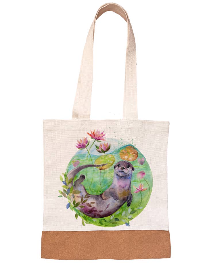 Borsa in Lino/Canvas - Oughta Know - Otter Lilies per la vendita all'ingrosso da parte di Oladesign