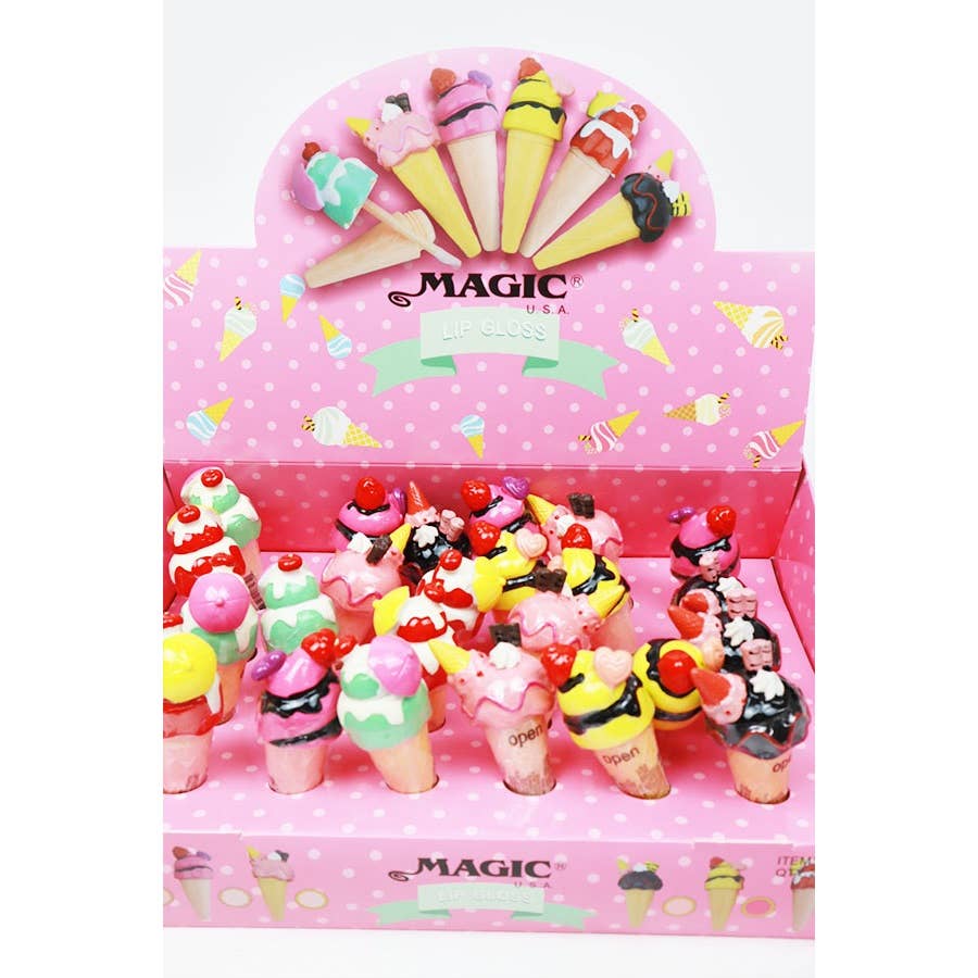 MIX COLOR Ice Cream Sweet Lip Gloss for wholesale on Faire6