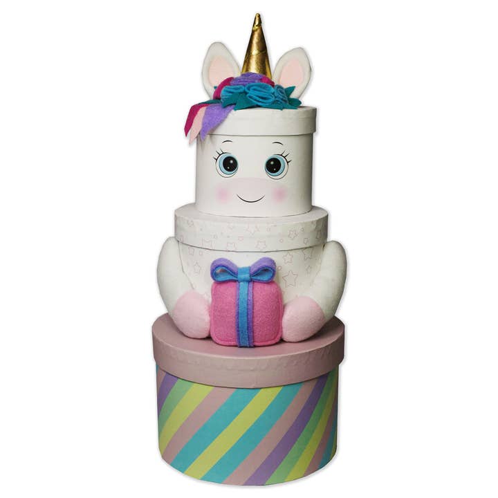 Set of 3 Unicorn nesting Gift boxes/Stacker for wholesale by Bospak