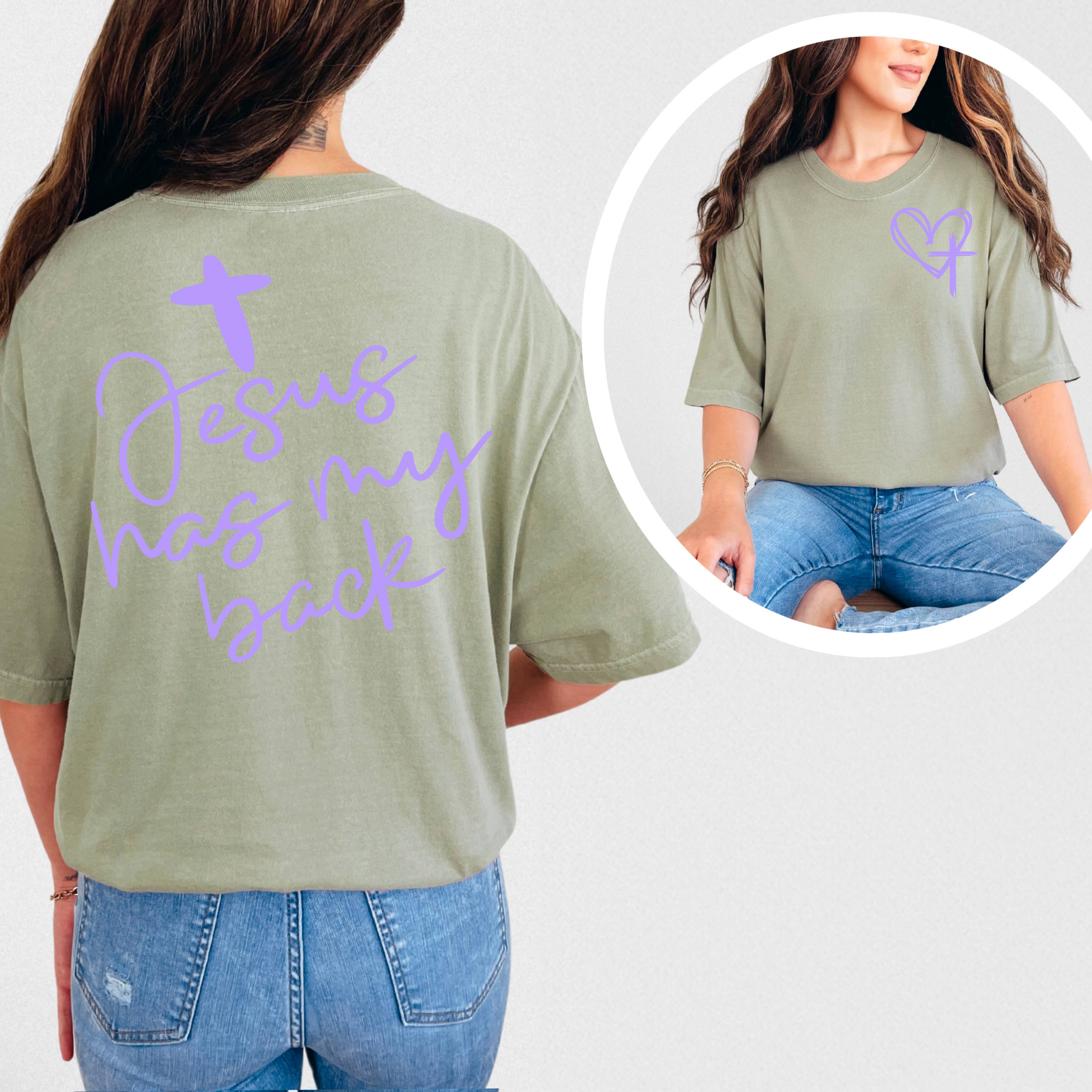 Shoppe SHC – wholesale T-shirt med logga - Dam – Jesus har min rygg grafisk t-shirt | Comfort Colors19