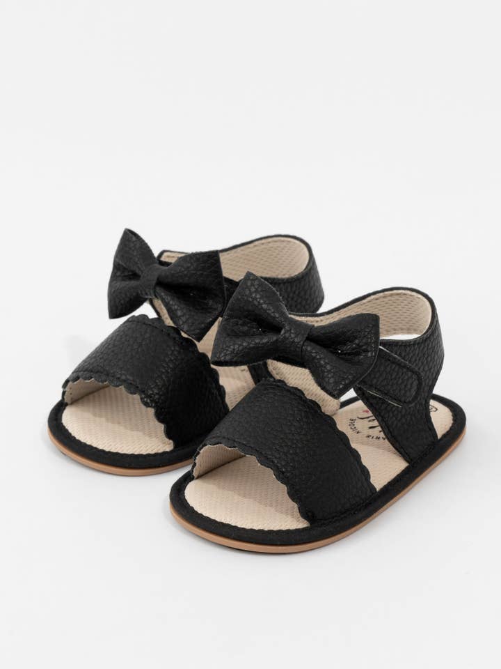Marie Nicole Clothing - Wholesale Sandals - Baby - Scalloped Bows Baby Sandals2