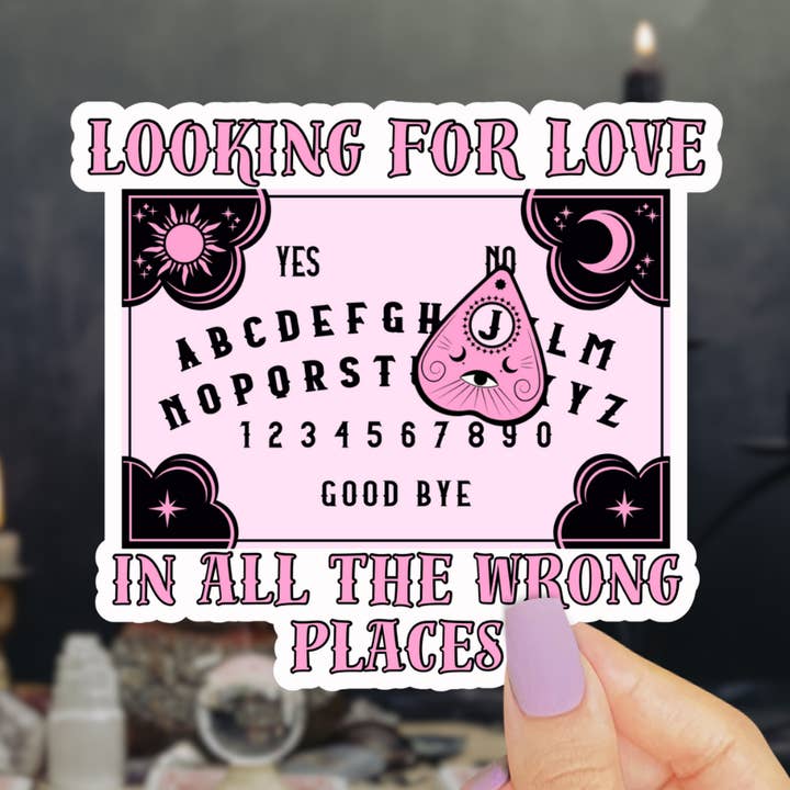 Ouija Sticker, Looking for Love, Pastel Gothic Stickers for wholesale by Pretty Toxic Stickers
