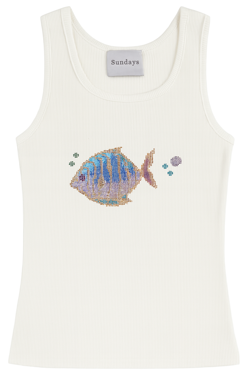 Branco Domingos Peixe Bolha Top de Pedraria para venda a revendedores na Faire0