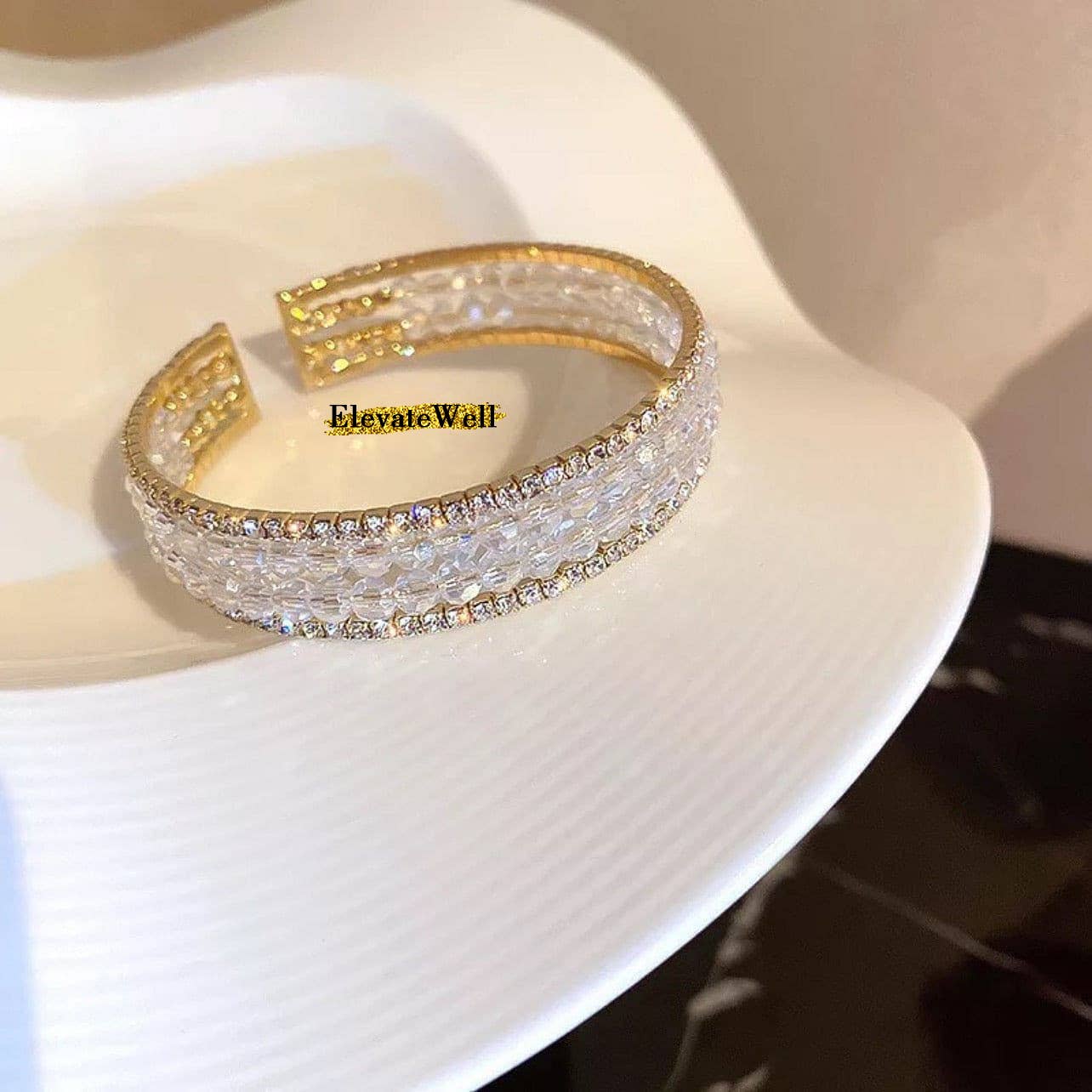 ElevateWell - Wholesale Cuff Bracelet - Crystal Rhinestone Bracelet4
