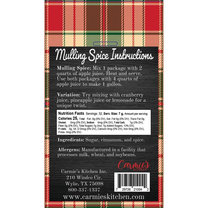 Carmie's Kitchen - Wholesale Drink Mix - Mulling Spice Cider Drink Mix4