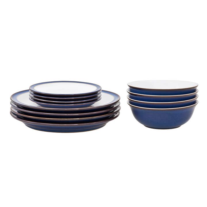 DENBY STONEWARE IMPERIAL BLUE 12 PIECE TABLEWARE SET for wholesale by Denby Brands