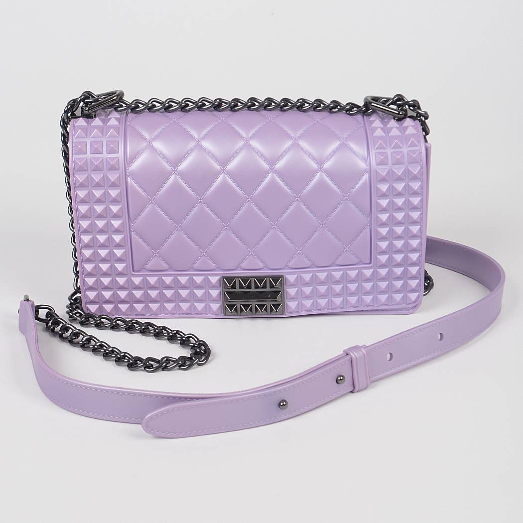 3AM BY H&D ACCESSORIES - Wholesale Crossbody Bag - Women's - Studded Monotone Clutch0