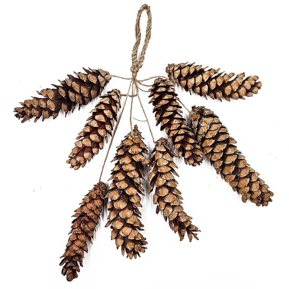 A&B Home Group Inc. - Vente Plantes artificielles - Grappe rustique de pommes de pin de 23,5" 8PC/paquet4