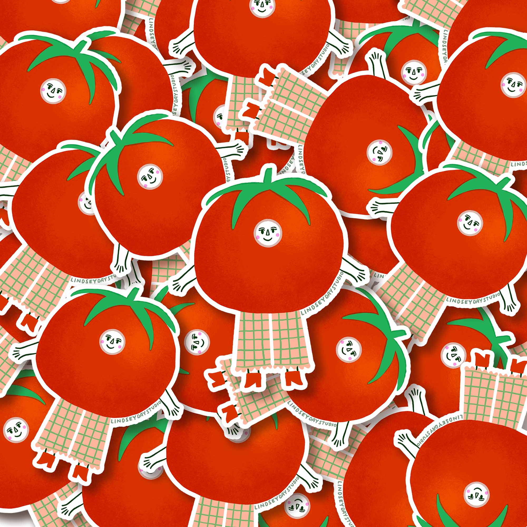 Lindsey Day Studio - Wholesale Sticker - Tammy Tomato Sticker, Funny Sticker, Food Sticker 8